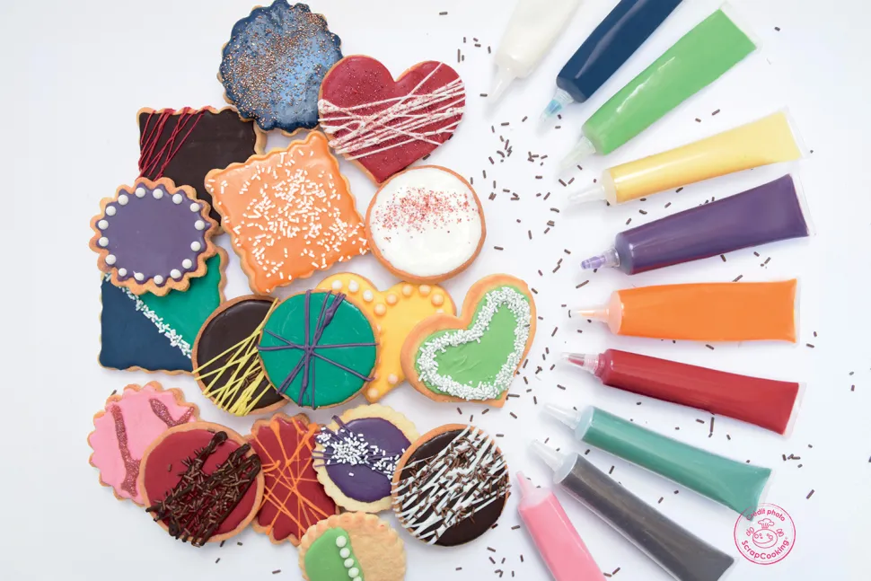4 stylos goût choco rouge, bleu, jaune, vert