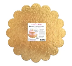 5 supports gâteaux or/noir cannelés 24cm