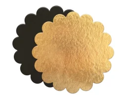 5 supports gâteaux or/noir cannelés 24cm