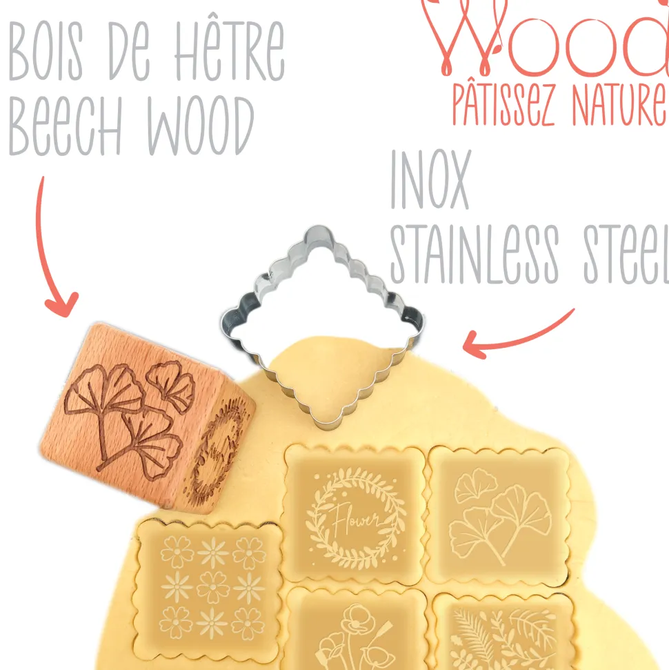 Tampon à biscuits Fleur et emporte pièce