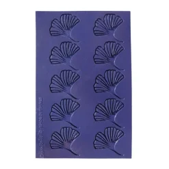 Tapis en silicone pour tuile motif feuilles de ginkgo – 10 cavités