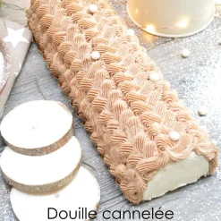 Trio de douilles pour décor de bûche