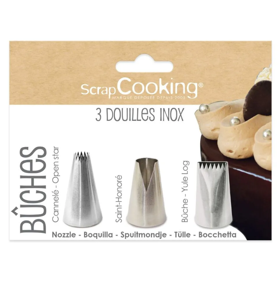 Trio de douilles pour décor de bûche